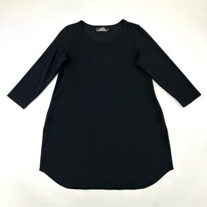 Sympli round neck tunic top Size 6 three quarter sleeves scoop neck Minimalist